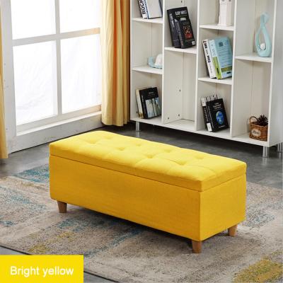 China (Size) Modern Multifunctional Adjustable Velvet Storage Bench With Strong Wooden Legs And Durable Bedroom Bench for sale