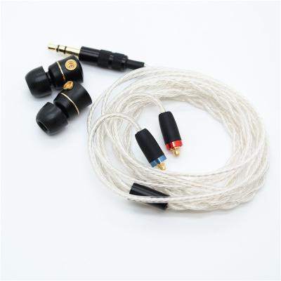 China In-ear New Arrival MMCX Silver Wired Cable 8MM Earphone for sale