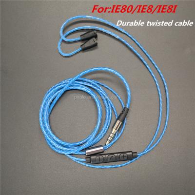 China With microphone newcomer twisted earphone cable for Sennheiser IE80/IE8I/IE8 earphone for sale