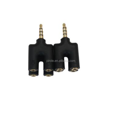 China Aux Adapter Y Splitter Multimedia 3.5mm Dual Jack Earphone Female cable for sale