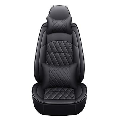 China Double-Layer Easy-to-Clean Mat 24/7 Factory Plus Waterproof Fortune Diamond Style Car Seat Cover Luxury Universal Leather Car Seat Cover for sale