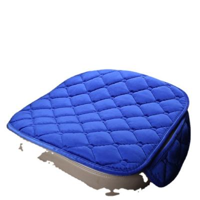 China Easy-to-clean Diamond Two Seats Non-Slip Double-Layer Carpet 24/7 Plush Car Tied Cushion + Back No Backrest Three-Piece Set for sale