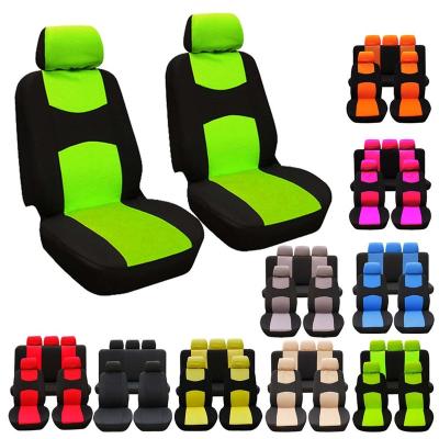 China Accept New Design Sample Car Cloth Car Seat Cover Set Fashion Universal Stripe Car Seat Cover for sale