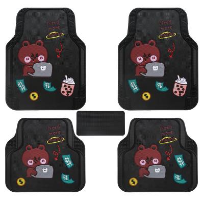 China Cropable Foot Pads Cheap Price PVC Custom Flooring Universal 4 Piece Car Mats With High Quality for sale