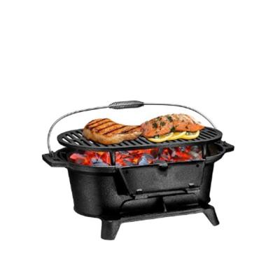 China Easily Assembled Portable Black Enamel Cast Iron Barbecue Grill for sale