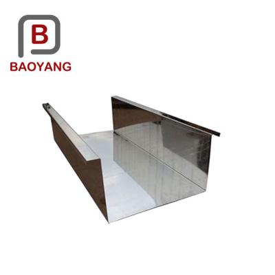 China Traditional Custom Stainless Steel Rainwater Greenhouse Gutter Price for sale