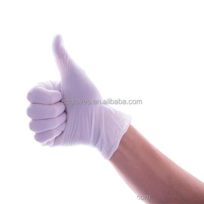 China 100pcs General Purpose Nitrile Gloves China Supplier 2022 Pure White Cooking Gloves Oil-resistant And Durable for sale