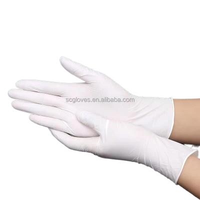 China Clearning China Factory Cheapest Price Nitrile Gloves Working Water Resistant White Butyl Synthetic Rubber Gloves for sale