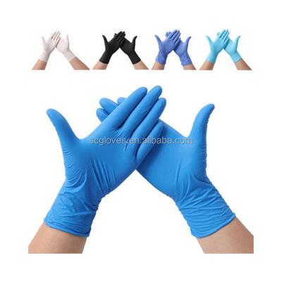 China Cheap Custom Blue Clearning Makeup Remover Glove Musical Electronic Nitrile 100pcs Pure Gloves for sale