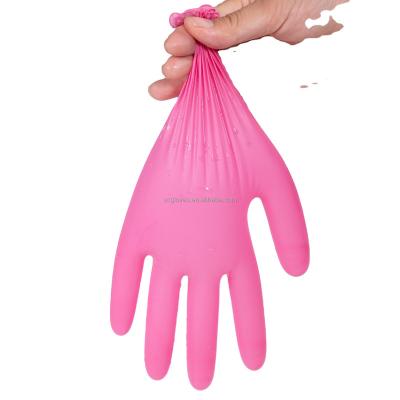 China Clearning Latex Cleaning Gloves High Elasticity Nitriles Hot Natural Mixed Multifunctional Pink Gloves Kitchen for sale