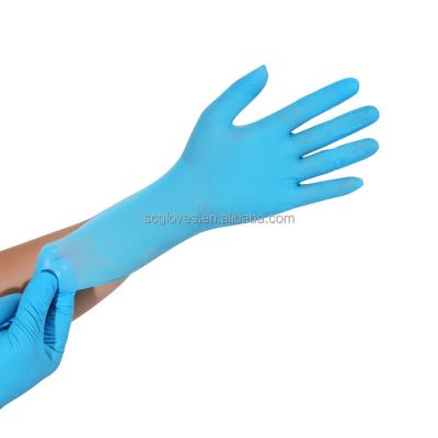 China Clearning Logo Design Professional Nitrile Gloves Cheap Custom Pink Work Wearing Synthetic Nitrile Rubber Gloves for sale