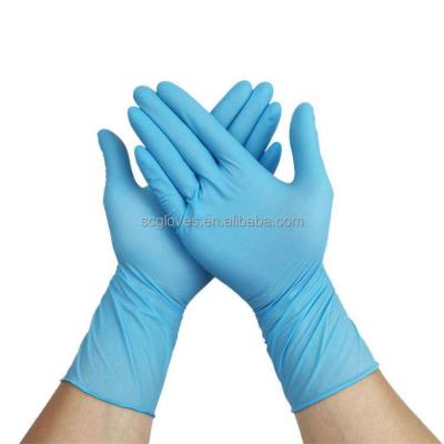 China Cheap Custom Blue Clearning Makeup Remover Glove Musical Electronic Nitrile 100pcs Pure Gloves for sale