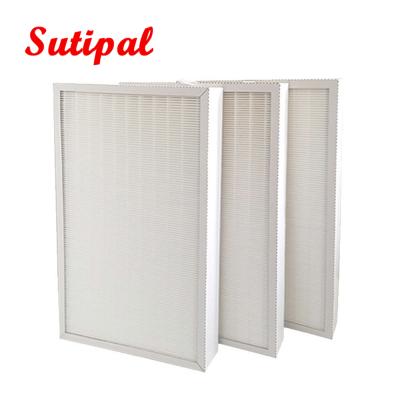 China Filter Impurities Supita Customized Panel View Air Purifier H13 HEPA Filter Paper Replacement Parts H13 Mini Pleat Hepa Filter for sale