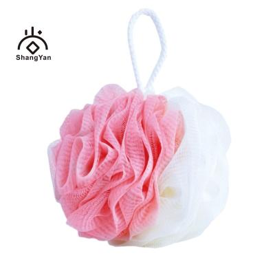 China All Natural Home Bathroom Skin Care 50g OEM Wholesale Baby Adult Body Bath Flower Balls Mesh Puffs Sponge Rich Bubble Soft Scrubber for sale