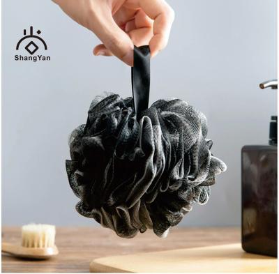 China All Natural Wholesale Custom Extra Large Mesh Pouf Soft Loofah Charcoal Bath Sponge Scrubber for Men and Women for sale