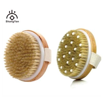 China All Natural Personal Care Plum Body Shower Massage Nodes Sweep Body Bath Brush Boar Stiffens Cellulite Exfoliating Lady Bath Brush for sale