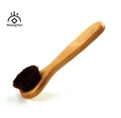 China Whole Body Baby Kids Handle Long Hair Horse Factory Bath Cleaning Brush Eco-friendly Natural Ultra Soft Wooden Body Facial Massager for sale