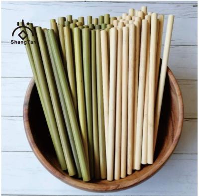 China Sustainable Natural Bamboo Bamboo Drinking Straw Eco - Friendly Reusable Straws With Cleaning Brush for sale