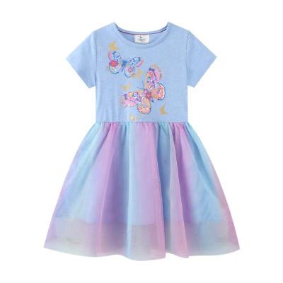 China Summer Floral Print Babies Dress Summer Washable Sportswear Suits Children's Soft Softness One-Piece Cotton Outdoor for sale