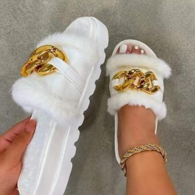 China 2020 Newest Water-Drill Slippers Summer High Heel Lady Slipper Waterproof Thick Soled Sandals For Women for sale