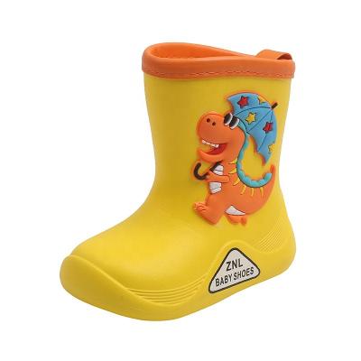 China Wholesale Fashion Trend Kids Kids Babies Outside Non Slip Rainboot With Unisex Toddler Size Keep Warm Winter Boots With Faux Fur Insole Socks for sale