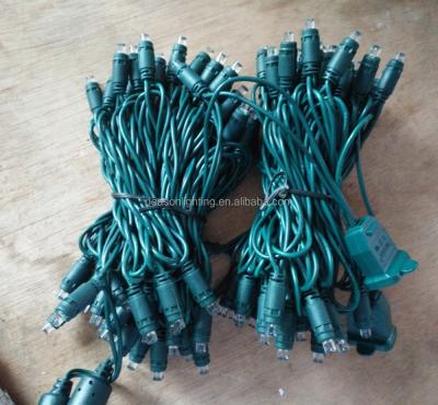 China 22 gauge green wire led christmas lights 5mm for sale