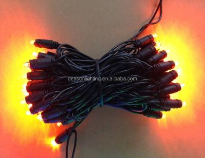 China 22 Gauge Green/White/Black 70L String Orange 5MM LED Wire Lights for sale