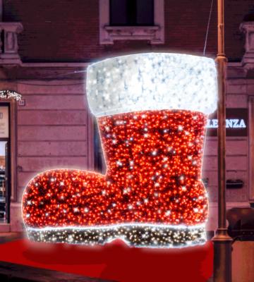 China Outdoor decoration of large street Christmas boots for sale