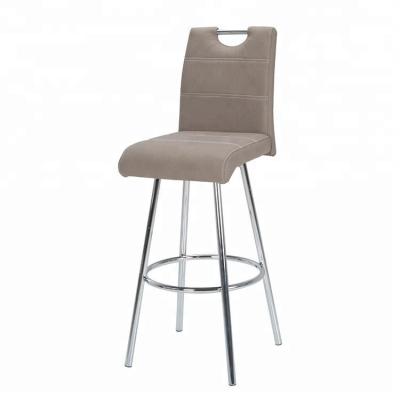 China Strong Modern Stainless PU Steel Bar Chair for sale