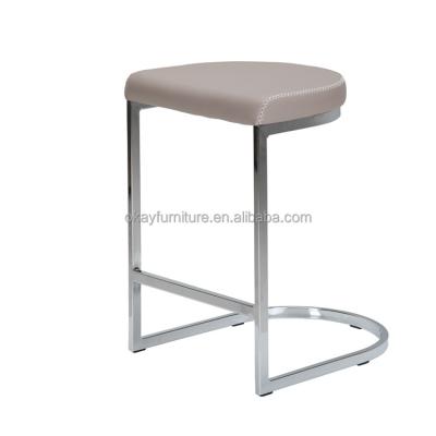 China Chrome Strong Leather Legs Modern High Bar Chair for sale