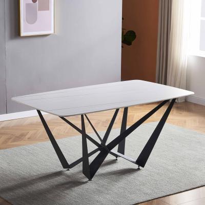 China (Other) Italian minimalist modern minimalist light adjustable Nordic home small table rock panel dining table and chair combination apartment for sale