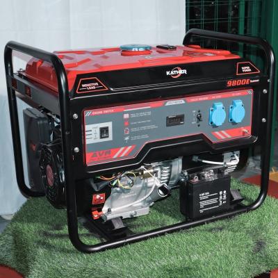 China Generador de gasolina de fase única de 7.5 kW 230v 7.5 Kva 7500 con manija y rueda en venta