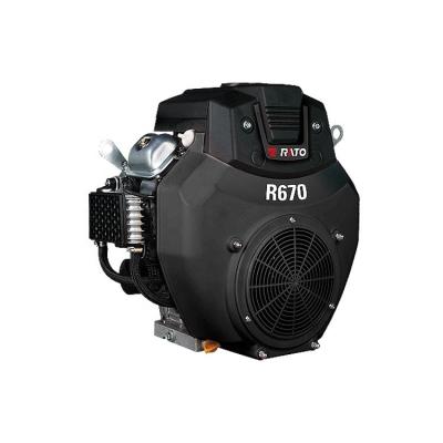 China Rato R670 21HP 670cc V Twin Double Cylinder OHV Benzinemotor 457*351*460mm 45kg Te koop