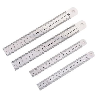 China School stationery 15 20 30 50 60 100 150 cm stainless steel stationary ruler for sale