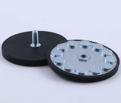 China Industrial Magnet Pot Rubber Coated Magnet For Taxi Top Light D88mm for sale