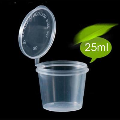 China Disposable Chili Sauce Cups Plastic Dipping Container Party Cups Restaurant Eco-Friendly Stocked 1oz For Takeout for sale