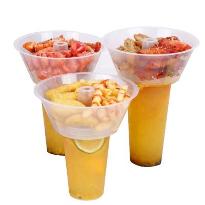 China Eco-friendly 700ml Chinese Movable Hot Pot Tea Cups Fried Chicken Snack Bowls Milky Popcorn Chips Fruit Salad Trays Takeout Containers for sale