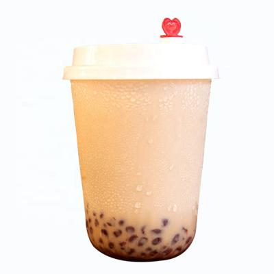 China 500ml Single Wall U Shape Frosted Surface Injection Molding Cups 90mm Caliber Disposable Bubble Tea Cups Plastic Milk Tea Cups for sale