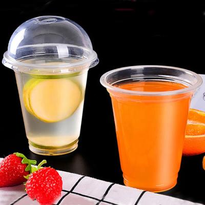 China 360ml Single Wall PP Bubble Tea Plastic Cup Hot And Cold Drink Juice Cup for sale