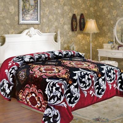 China Super soft 100% polyester anti-pilling anti-pilling printed flannel blanket with border for sale