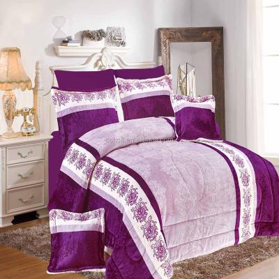 China Wholesale factory price flannel fleece sherpa warming quilt set for bedding for sale