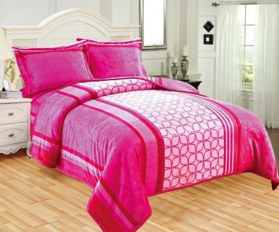 China European and American style 100% polyester anti-pilling printed embossed flannel blanket 3 pcs bedding set for sale