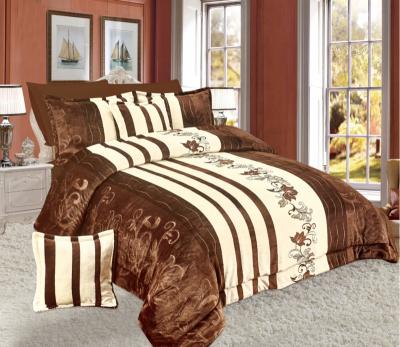 China Home Textile American Chinese Material Polyester Material 100% Large Flannel Sherpa Quilt bedding+set for sale