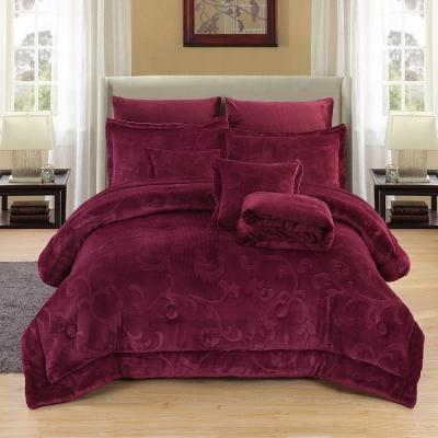 China Home Application And Adults Age Grade Flannel Sherpa Home Comforter Set Luxurious for sale