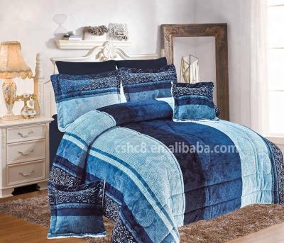 China CLASSIC custom color 3D printed embossed flannel sherpa comforter for bedding sets for sale