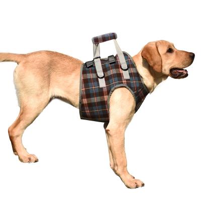 China Viable Wholesale High Quality Adjustable Retractable Back Strap Dog Orange Plaid Leash for sale