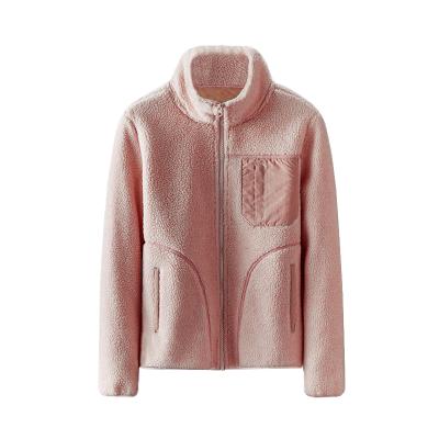 China Newly Winter QUICK DRY Long Sleeve Thicken Zipper Women Fleece Jacket Stand Collar - For Sales for sale