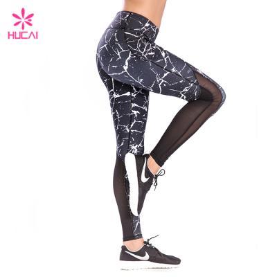 China Wholesale Breathable Gym Wear Fitness Sports To Insert Mesh Pants Printing Comfortable Yoga Gaiters for sale