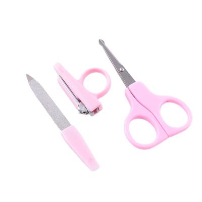 China High Quality 3pcs Baby Nail Care Tool Kit Nail Folder Clipper and Scissors with Travel Case for sale