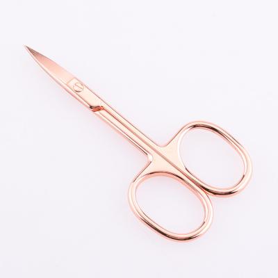 China MS8012 Universal Cutting Stainless Steel Gold Beauty Pink Nose Hair Scissors for sale